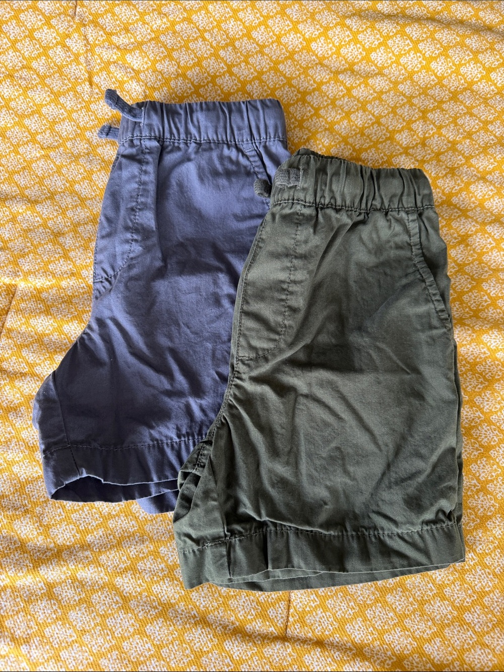 Carter's Grey and Olive Greeb Elastic Waist Kids Shorts - 2 Pack